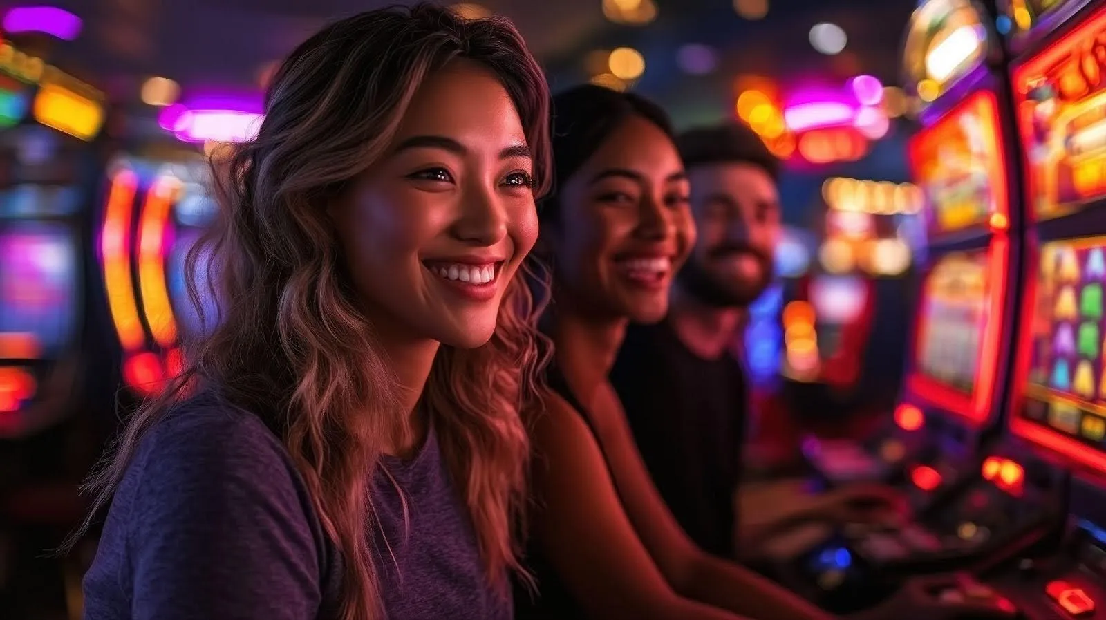 A vibrant selection of online casino games with colorful graphics